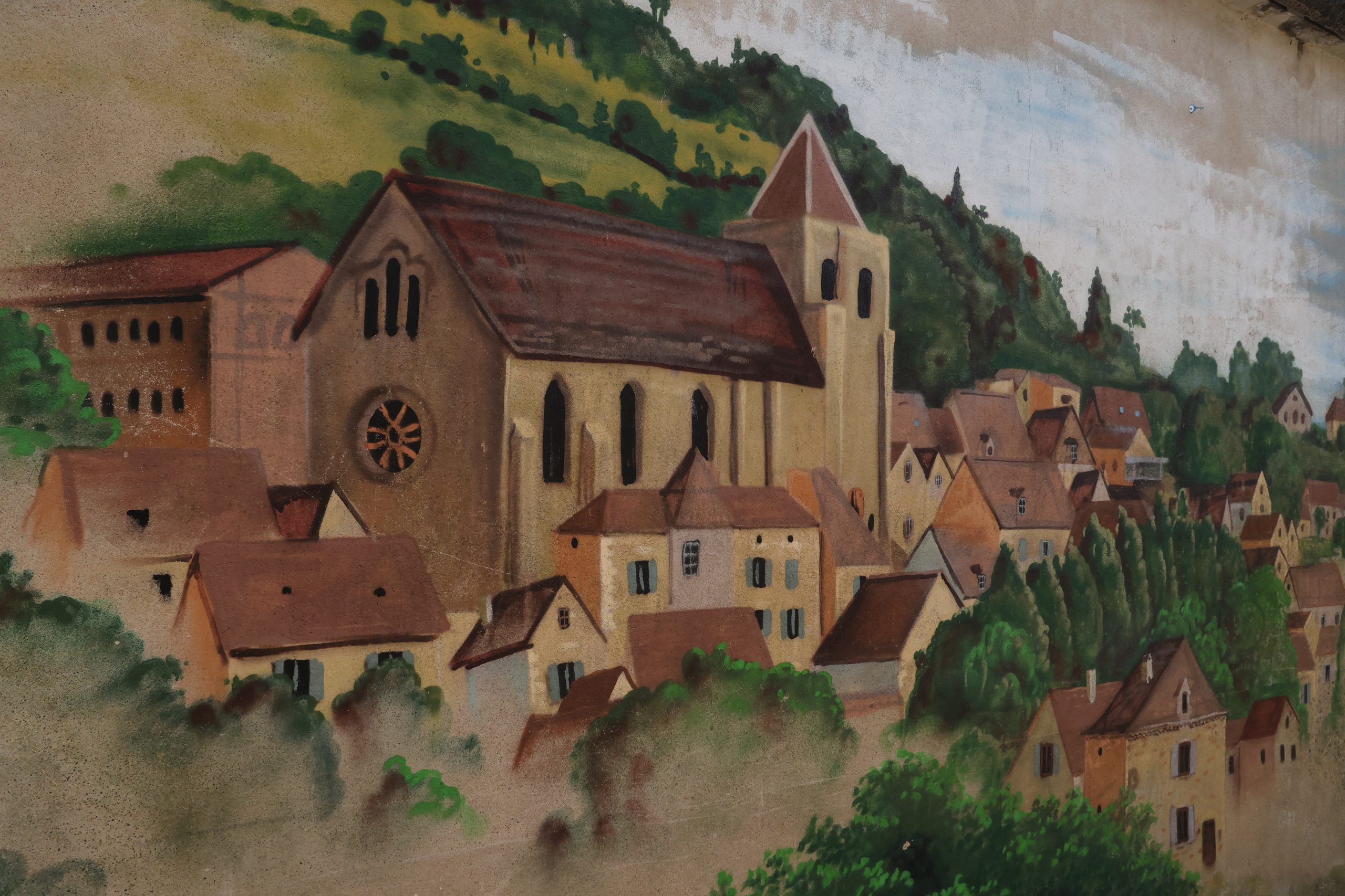 Dessin illustrant le village de Saint-Cyprien